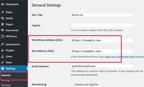 WordPress general setting