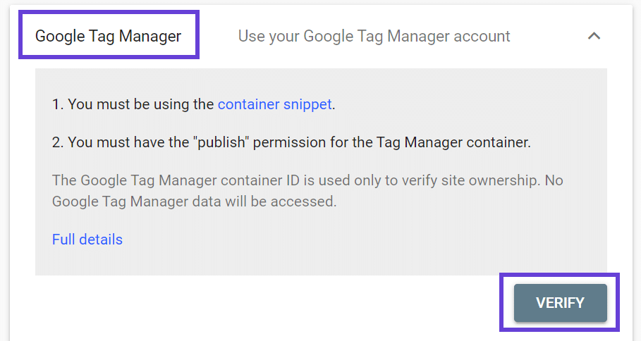 verify-google-tag-manager