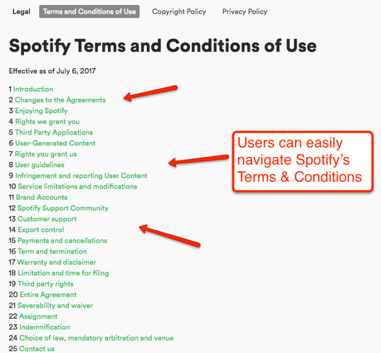spotity Agree to every Terms and Condition