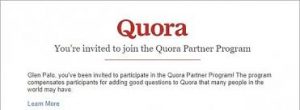 requirement for the Quora partner program?