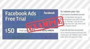 where is my Facebook Ad Credit Code