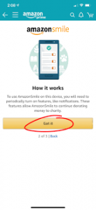 can you use amazon smile on the app