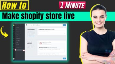 how to make shopify store live