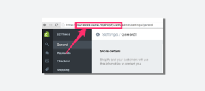 How to find my Shopify store URL